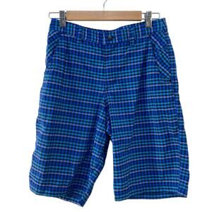 Lululemon Kahuna Stretch 11" Inseam Golf Shorts Blue Plaid Check Men's Size 30